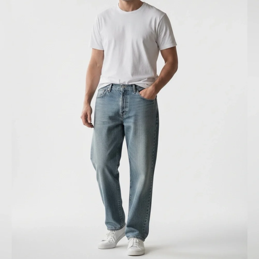 POLO Ralph Lauren Men’s Relaxed Straight Leg Jeans Hayden Light Wash 38x30